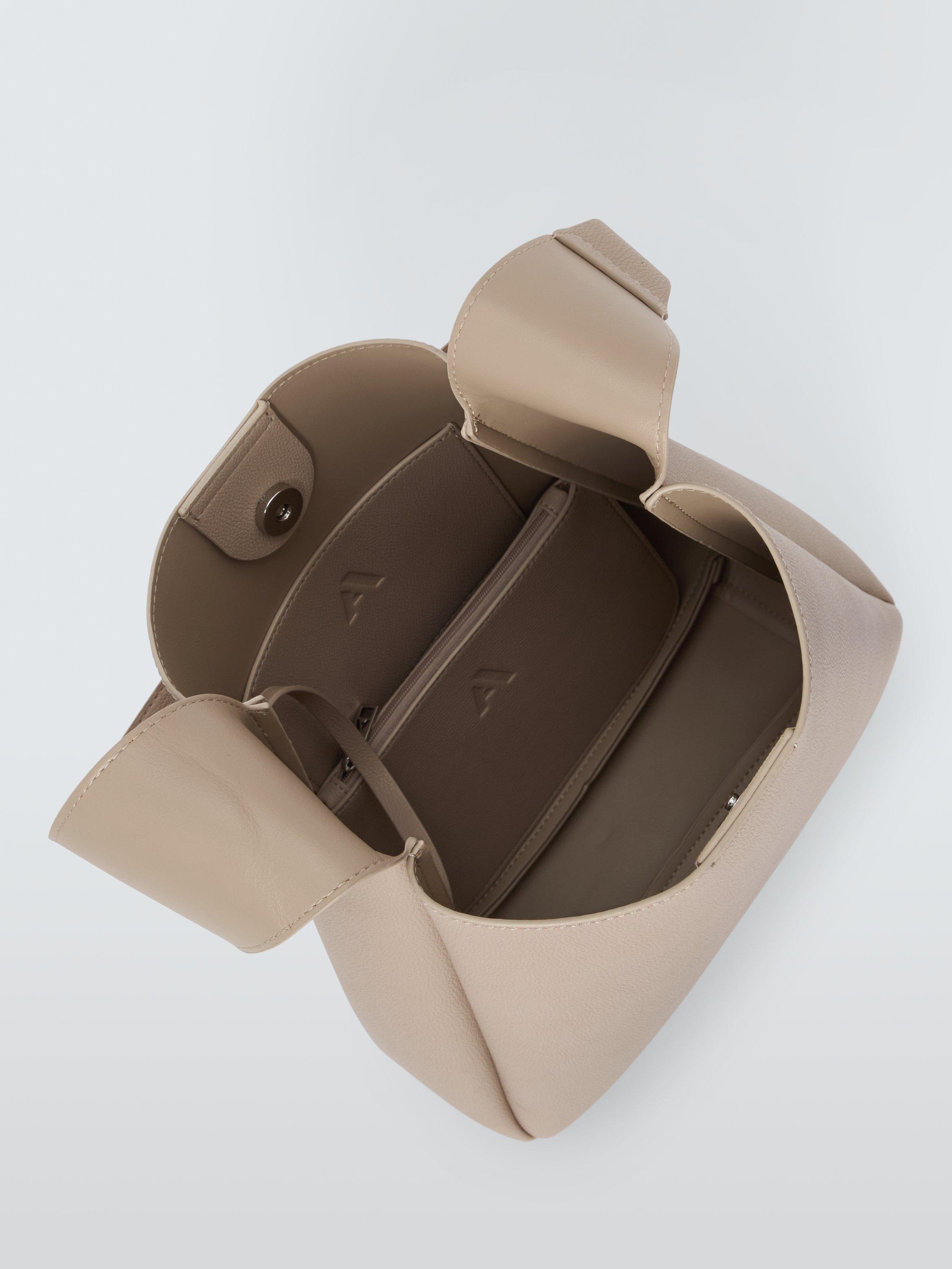 Product image 4 of 6, which shows John Lewis ANYDAY North/South Faux Leather Hobo Bag, Beige