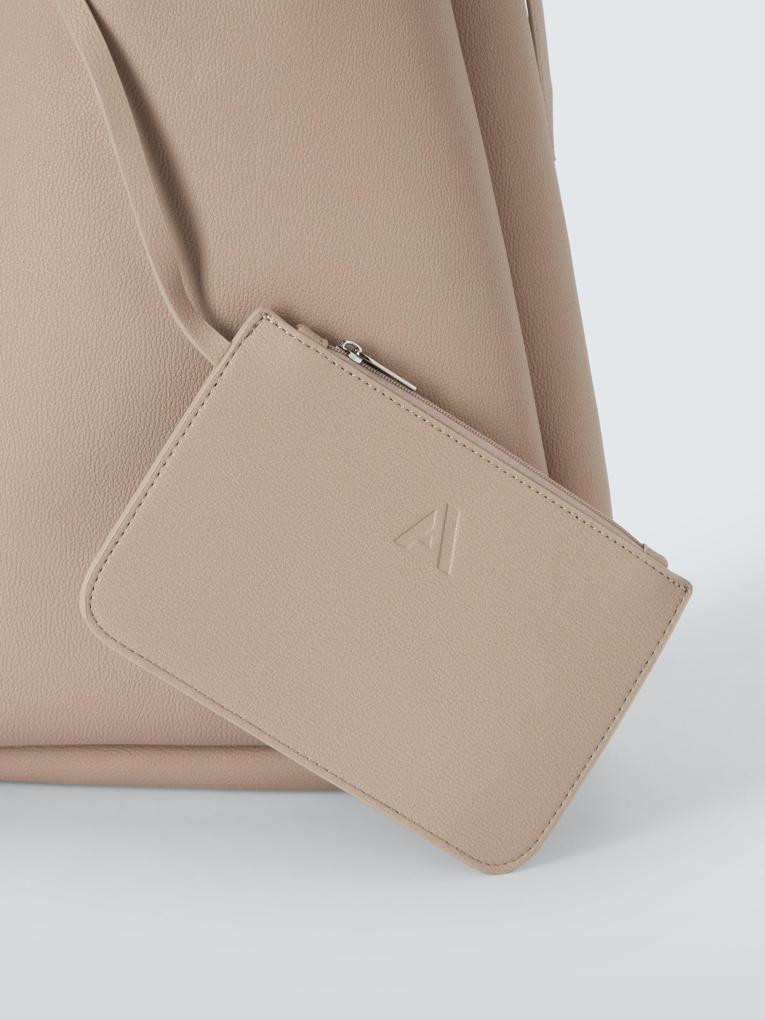 Product image 5 of 6, which shows John Lewis ANYDAY North/South Faux Leather Hobo Bag, Beige