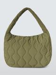 John Lewis ANYDAY Large Quilted Hobo Bag, Khaki