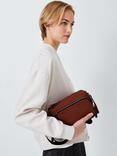 John Lewis ANYDAY Zip Pockets Crossbody Bag, Brown