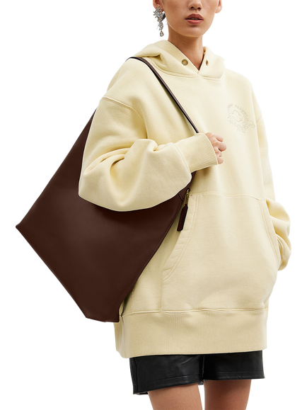 Coach Brooklyn 39 Leather Shoulder Bag - view 2, Maple