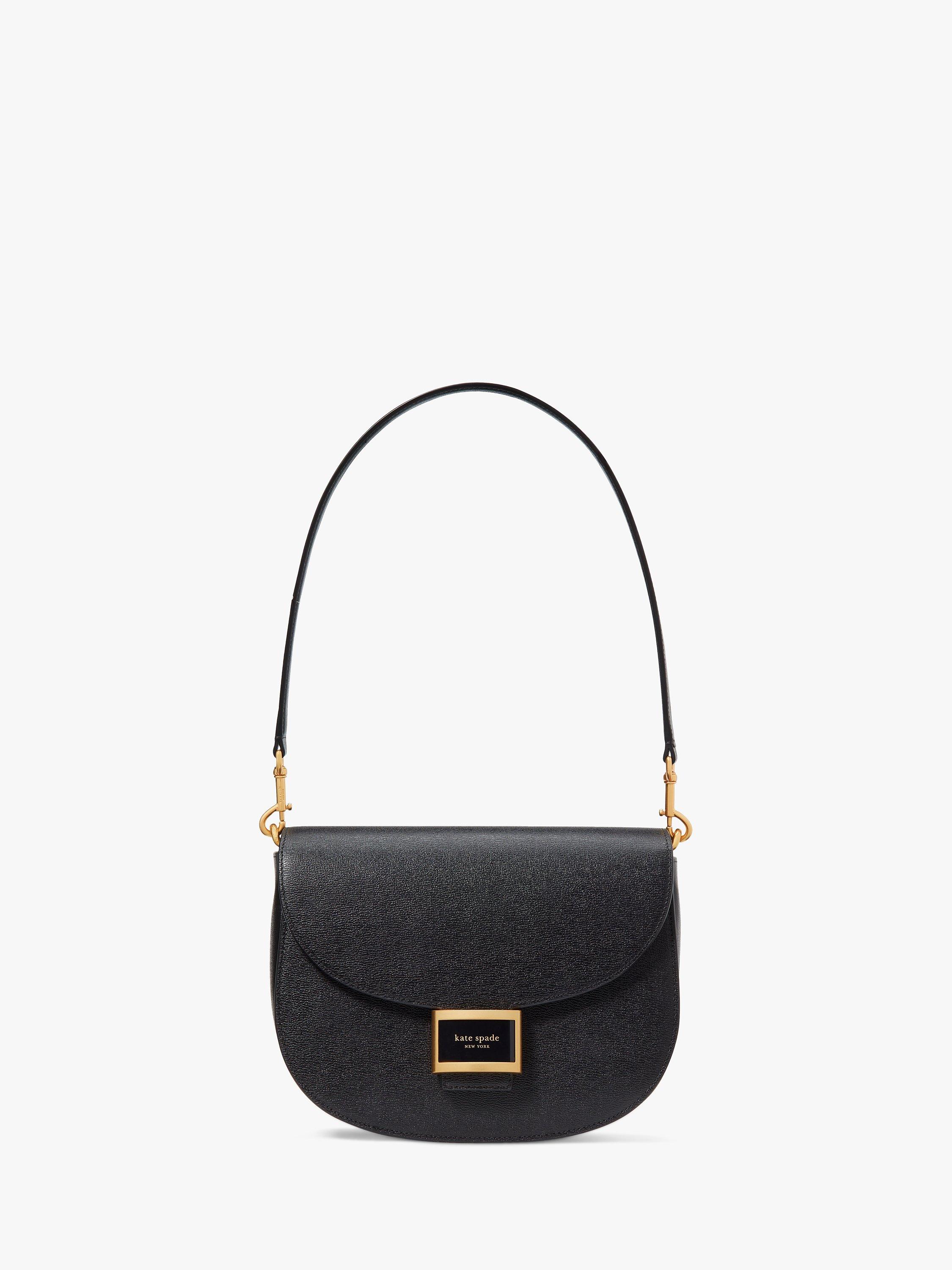 kate spade new york Convertible Leather Saddle Bag Black