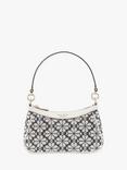 kate spade new york Flower Jacquard Convertible Shoulder Bag, Charcoal Grey/Multi