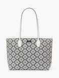 kate spade new york Bleecker Spade Jacquard Tote Bag, Charcoal Grey