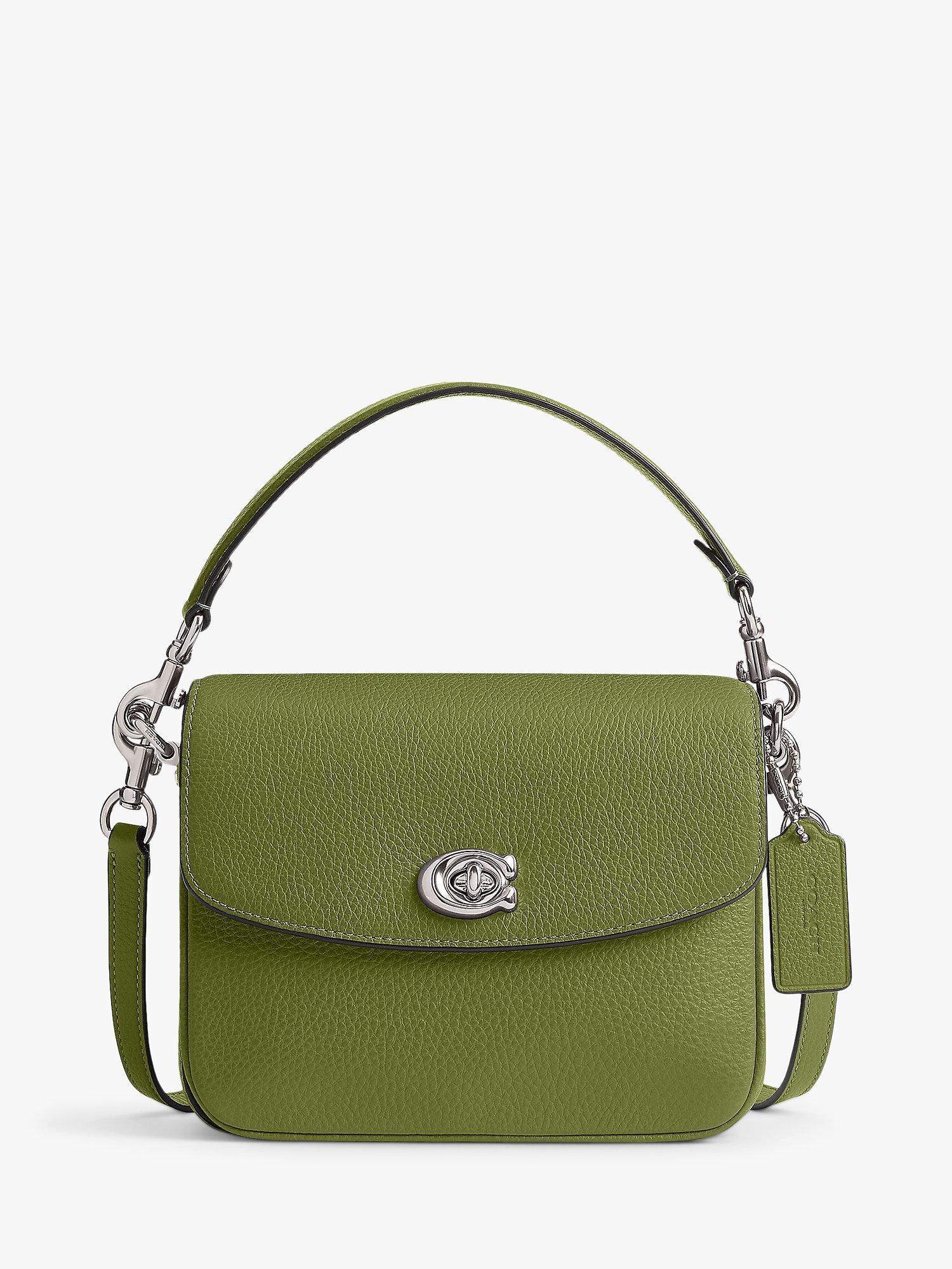 Coach Cassie 19 Leather Cross Body Bag Dark Lime