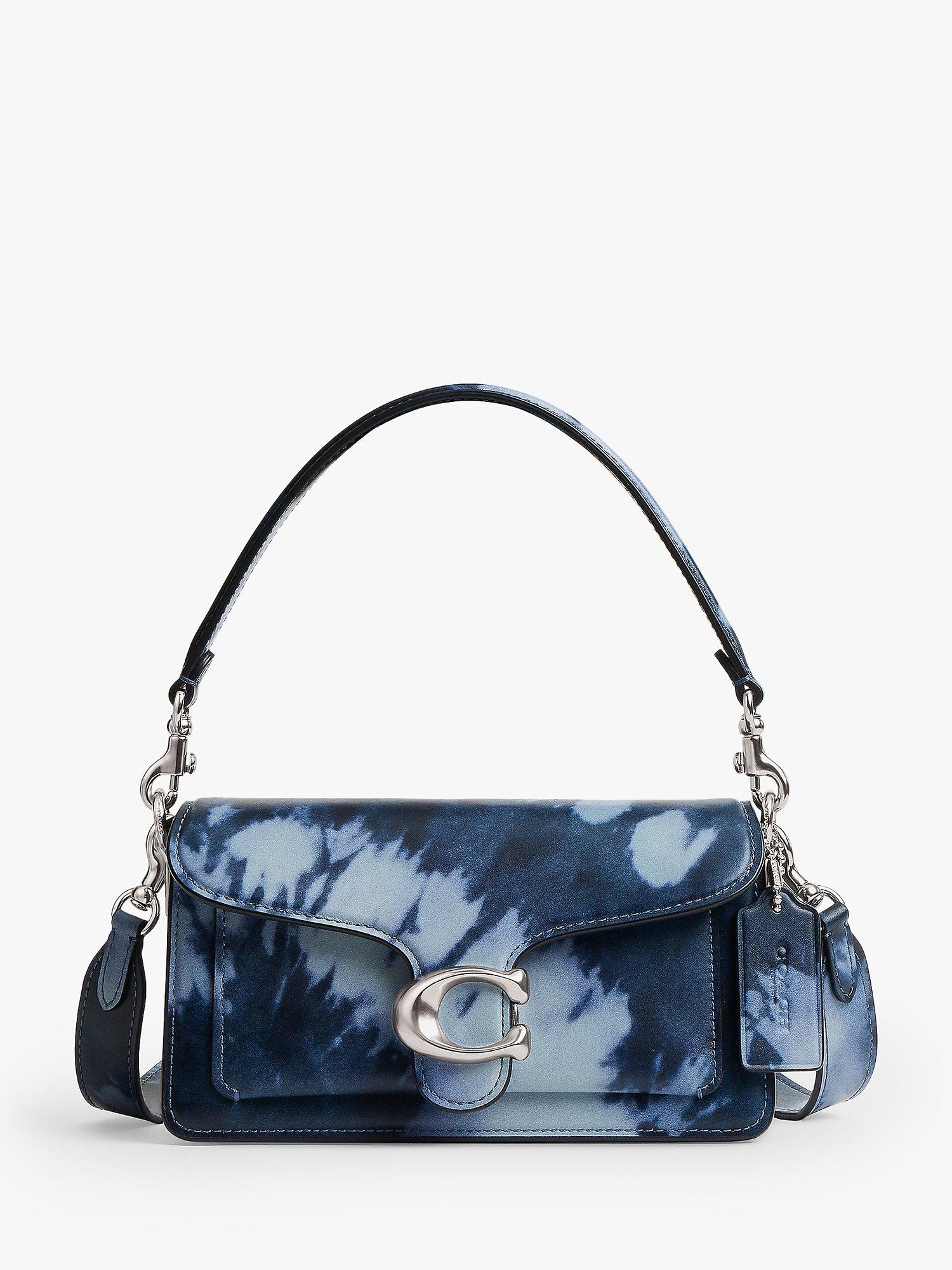 Coach Tabby 20 Tie Dye Leather Shoulder Bag, Midnight Navy