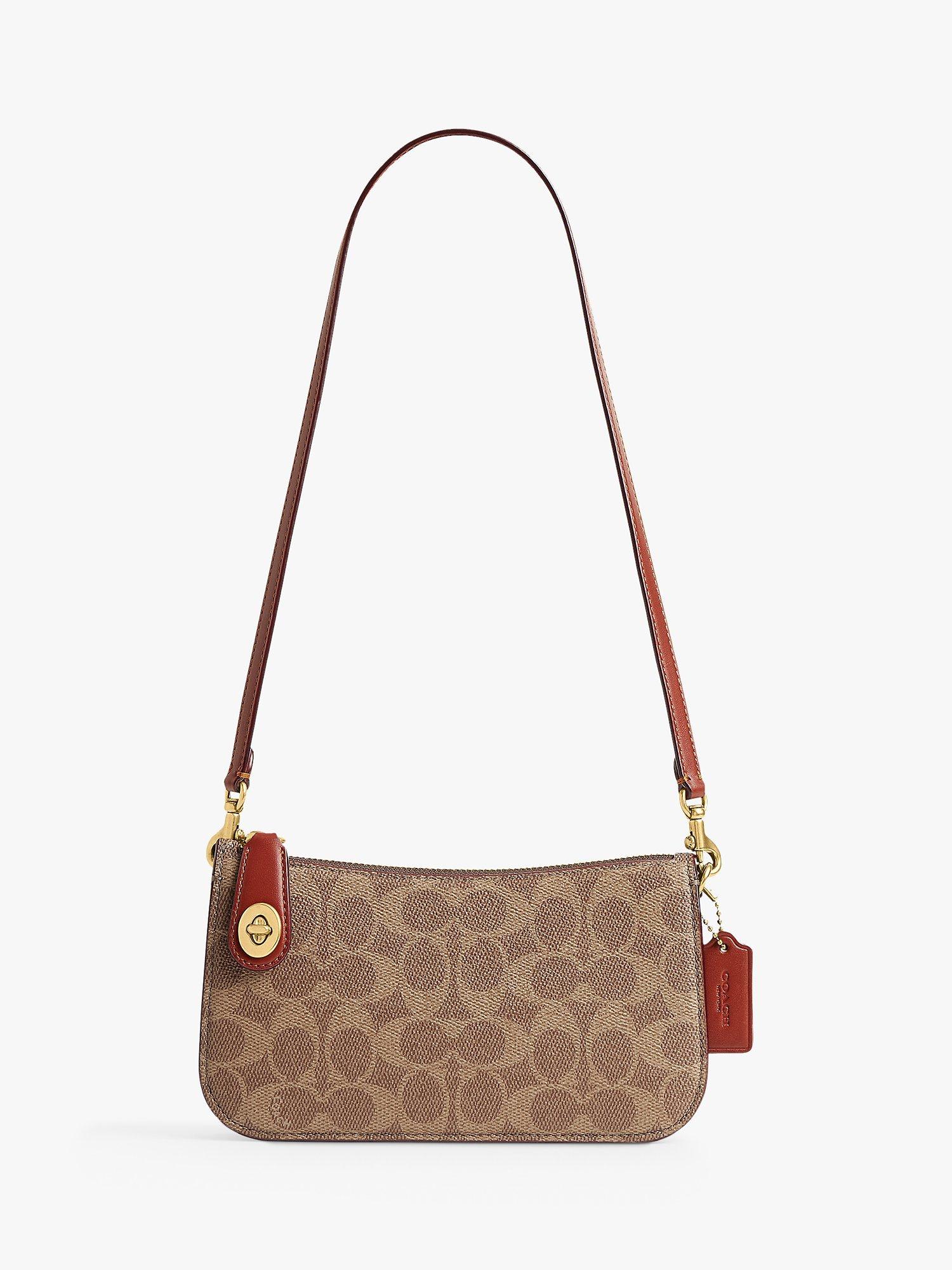 Coach tan shoulder bag best sale