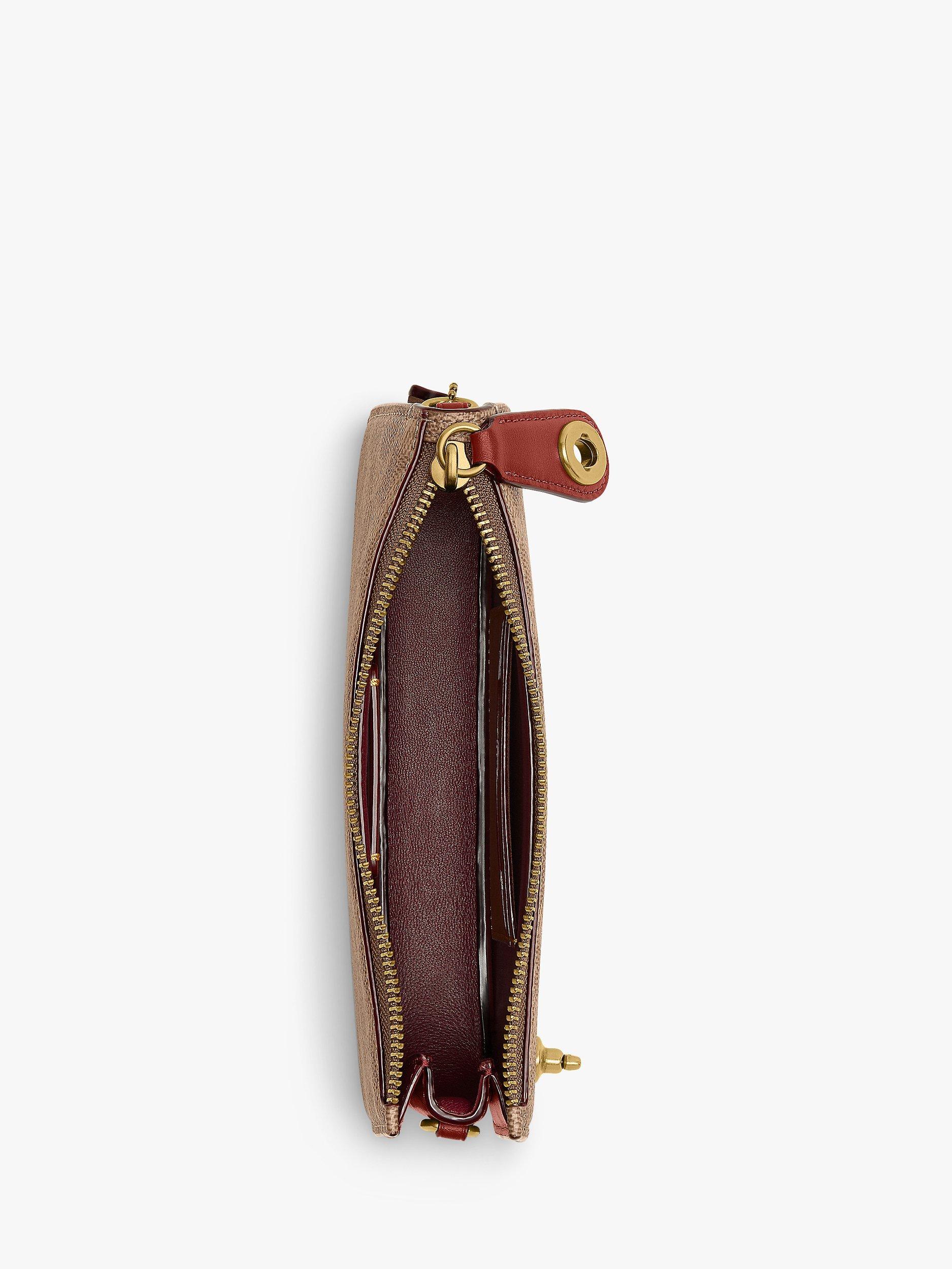 Coach Signature Monogram Shoulder Bag, Tan/Rust