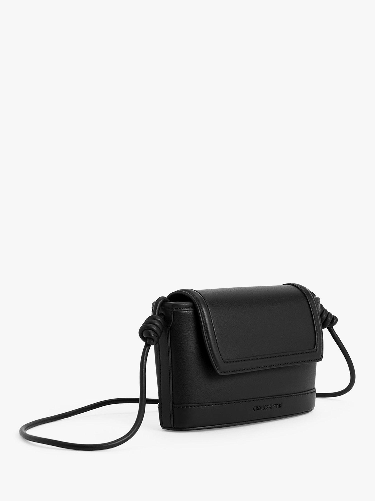 CHARLES KEITH Sabine Faux Leather Crossbody Bag Black