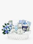 Babyblooms Zebra Moses Basket Baby Gift Hamper, Blue