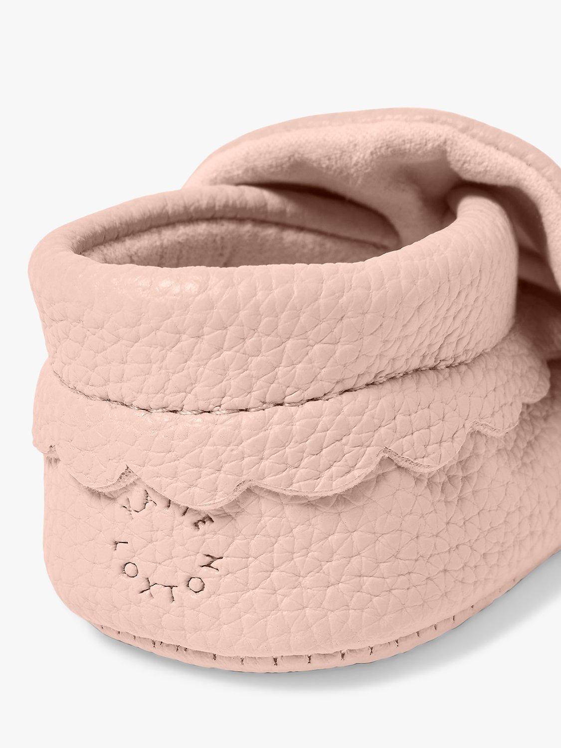 Product image 3 of 4, which shows Katie Loxton Baby Scalloped Pram Shoes, Blush Pink