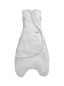 Purflo Cuddle to Sleep Baby Sleeping Bag, 0.5 Tog, 3-12 Months, Minimal Grey, Grey