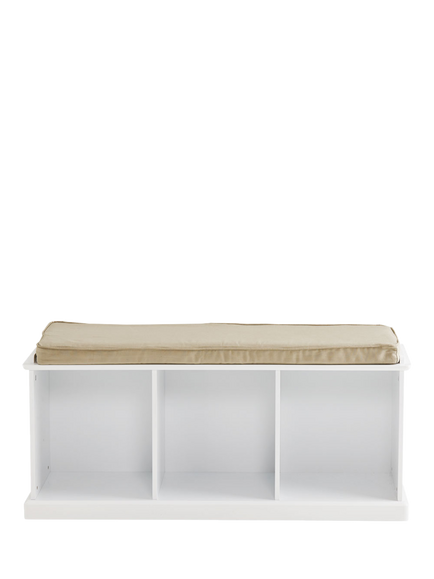 Great Little Trading Co Abbeville Storage Bench and Cushion, Natural