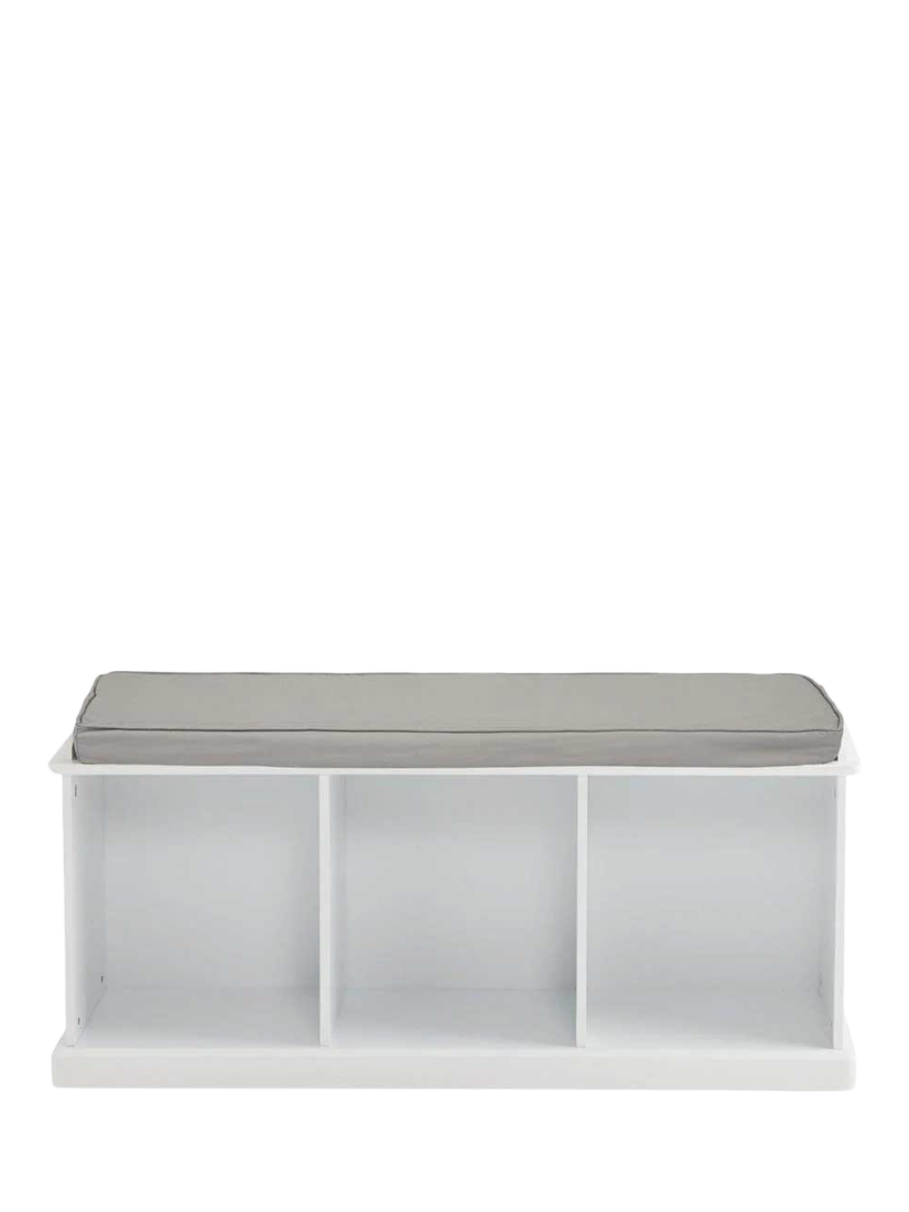 Great Little Trading Co Abbeville Storage Bench and Cushion, Grey
