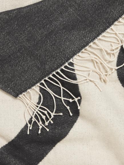 John Lewis Swerve Throw - view 2, Black