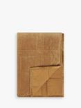 John Lewis Cotton Velvet Check Quilted Bedspread, Caramel