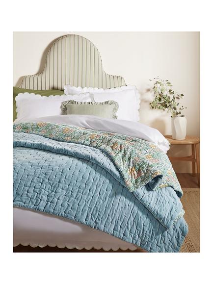 John Lewis Alva Cotton Velvet Quilt, Multi - view 2, Multi