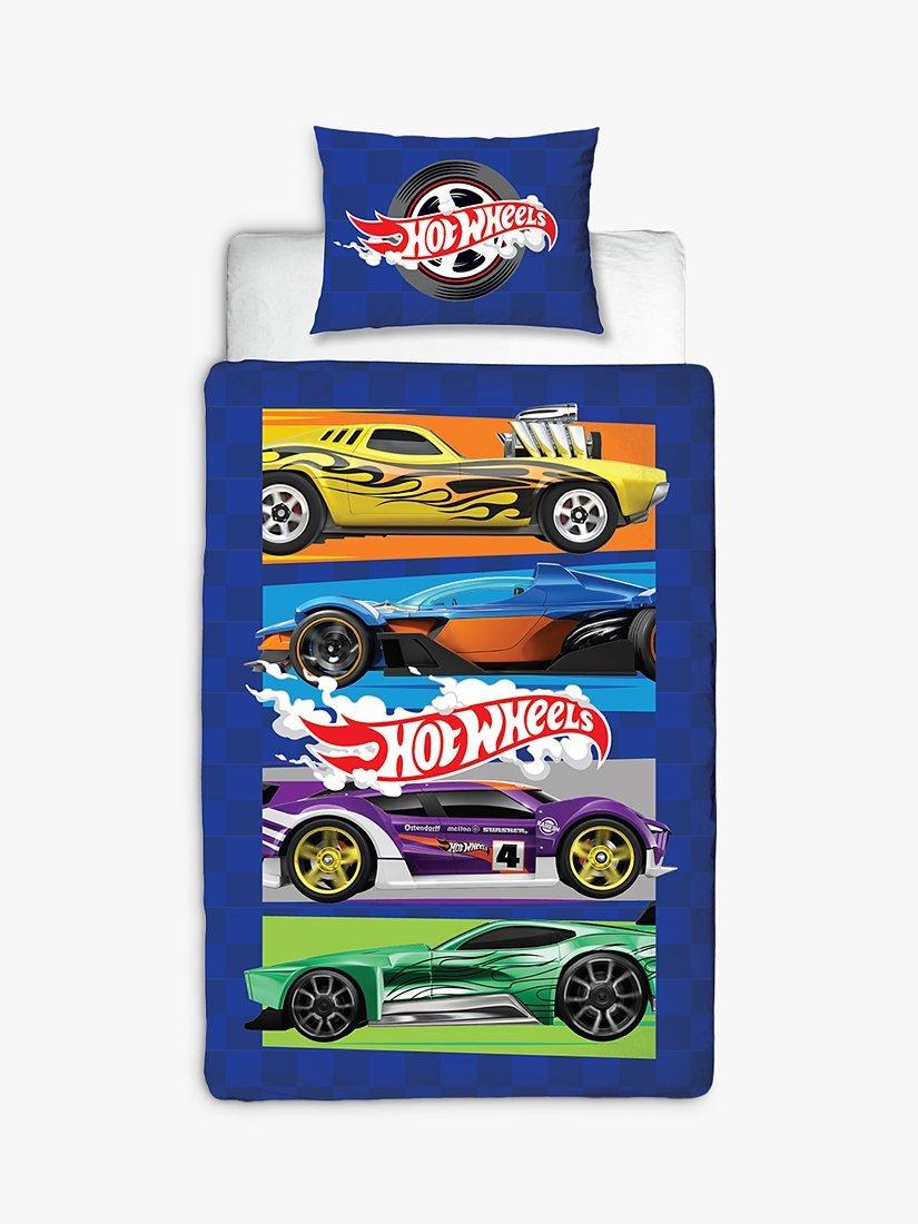 Rest Easy Sleep Better Hot Wheels Easy Care Reversible Single Duvet Cover Set Multi