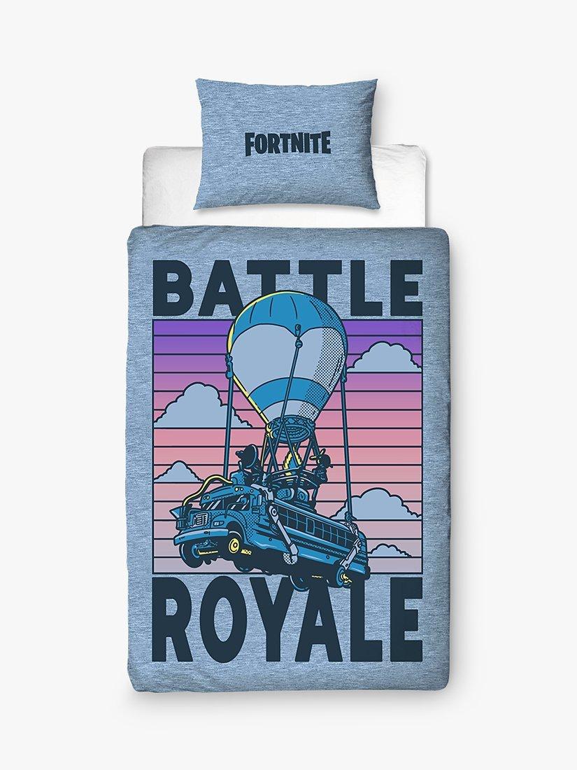 Rest Easy Sleep Better Fortnite Easy Care Reversible Single Duvet Cover Set, Multi