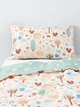 John Lewis Scandi Nature Toddler Pure Cotton Reversible Duvet Cover and Pillowcase Set, Multi