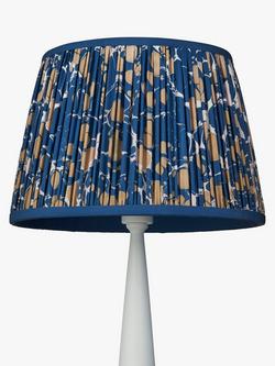 John Lewis + Matthew Williamson Balearic Pleated Lampshade, Blue - view 2, Blue