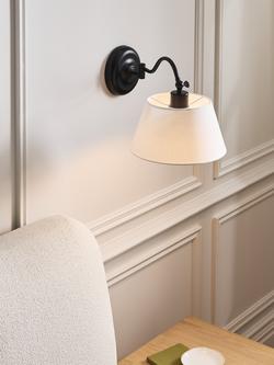 John Lewis Rodeo Swing Arm Wall Light, Black - view 2, 