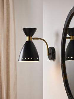 John Lewis Oscar Wall Light - view 2, Black