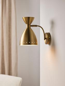 John Lewis Oscar Wall Light - view 2, Brass