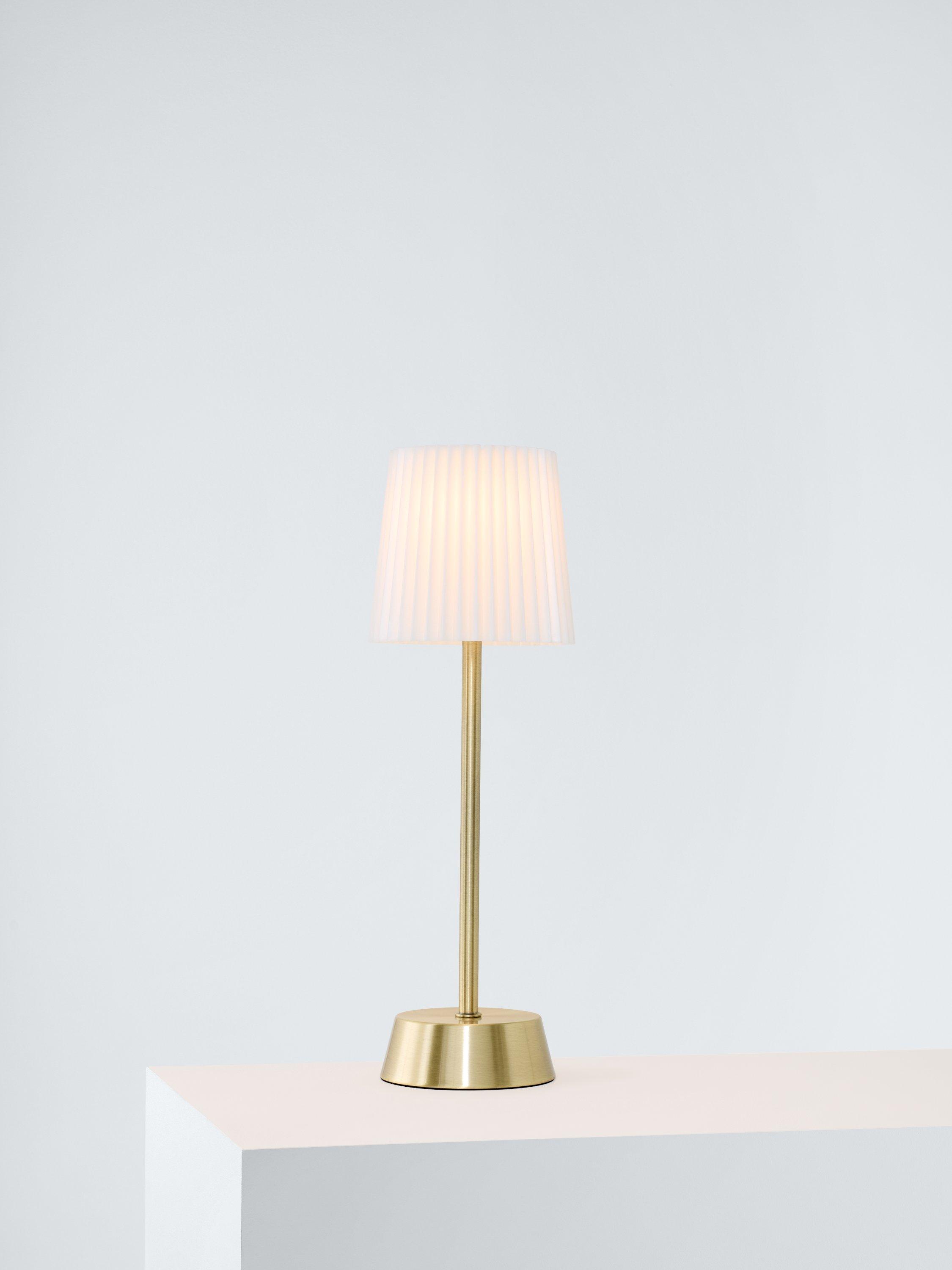 John Lewis Portable Rechargeable LED Indoor/Outdoor Table Lamp, Brass