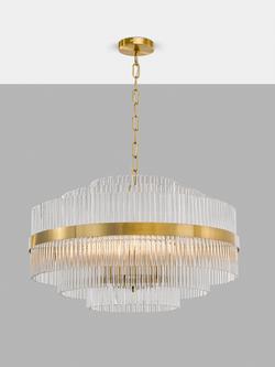 John Lewis Shiminista Large Chandelier Pendant Ceiling Light, Matte Brass, Matte Brass