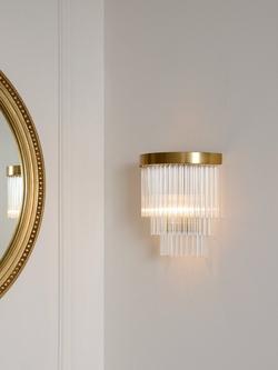 John Lewis Shiminista Chandelier Wall Light, Matte Brass - view 2, Matte Brass