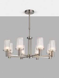 John Lewis Valencia 8 Arm Pendant Ceiling Light, Industrial Black, Industrial Black