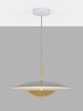 John Lewis Duomo LED Pendant Ceiling Light, Grey/Gold