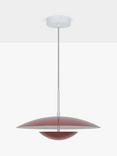 John Lewis Duomo LED Pendant Ceiling Light, Deep Red/Silver