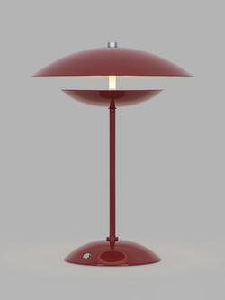 John Lewis Duomo LED Table Lamp, Deep Red/Silver