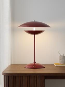 John Lewis Duomo LED Table Lamp - view 2, Deep Red/Silver