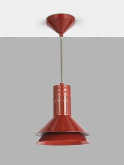 John Lewis Battersea Small Pendant Ceiling Light, Deep Red