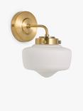 John Lewis School House Opal Glass Shade Bathroom Wall Light