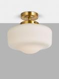 John Lewis School House Opal Glass Shade Flush Bathroom Ceiling Light