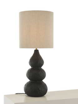 Matthew Williamson Artisan Textured Ceramic Table Lamp, Black, 