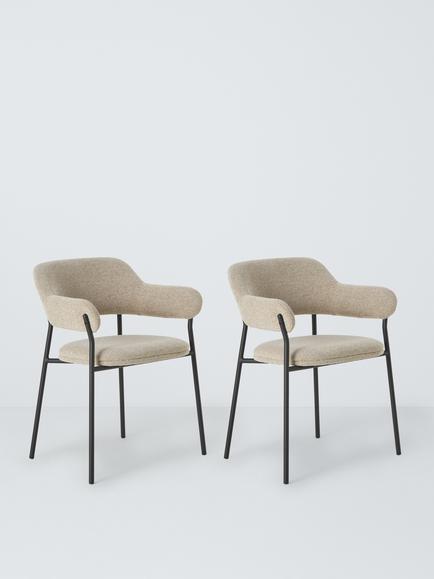 John Lewis Wise Dining Armchair, Set of 2, Natural