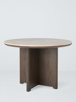 John Lewis Ritz Marble Dining Table, Brown, 