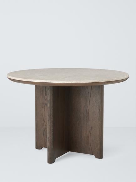 John Lewis Ritz Marble Dining Table, Brown, 