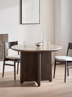John Lewis Ritz Marble Dining Table, Brown - view 2, 