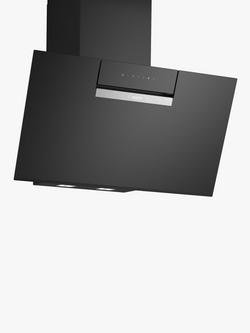 Bosch Series 4 DWK87FN60B 80cm Angled Glass Chimney Cooker Hood, Black, Black