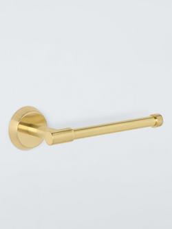 John Lewis Elegance Toilet Roll Holder, Brushed Brass, Gold
