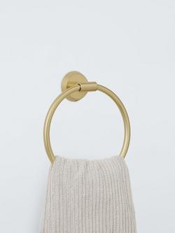 John Lewis Elegance Towel Ring, Brushed Brass - view 2, 