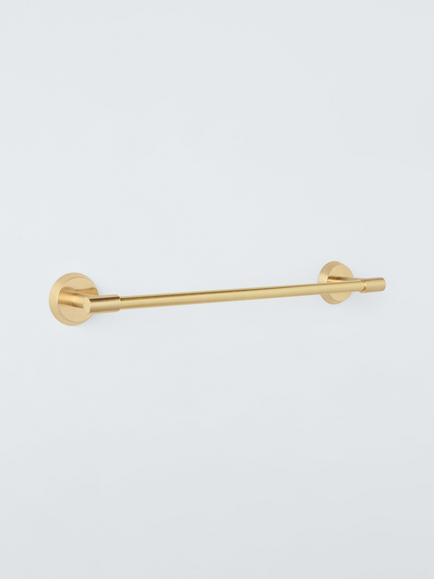 John Lewis Elegance Single Towel Rail, Brushed Brass