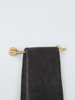 John Lewis Elegance Single Towel Rail - view 2, Brushed Brass