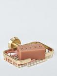 John Lewis Elegance Square Shower Basket, Brass